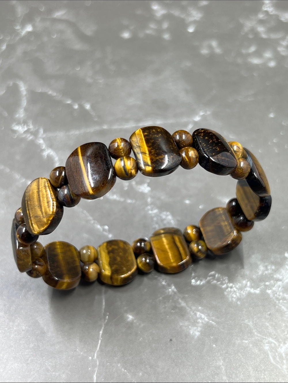 Natural Tiger Eye Beaded Bracelet